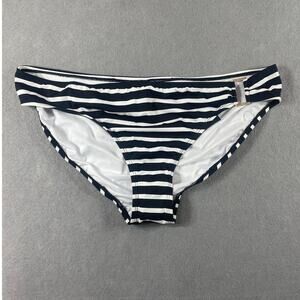 Lauren Ralph Lauren Bikini Bottom Size 16 Black White Striped NWT Swim